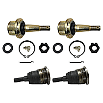 Front, Driver and Passenger Side, Upper and Lower Ball Joint, Standard Design, Press-In Type