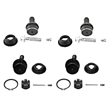 Front, Driver and Passenger Side, Upper and Lower Ball Joint, Problem Solver Series