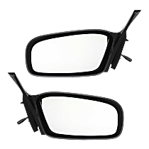 Driver and Passenger Side Mirror, Hatchback, Manual Adjust, Non-Heated, Paintable, Non-Folding, No Signal Light, No Blind Spot Feature, No Memory, No Puddle Light, No Auto-Dimming