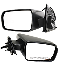 Driver and Passenger Side Mirrors, Power, Non-Folding, Heated, Textured Black, Without Signal Light, Without memory, Without Puddle Light, Without Auto-Dimming, Without Blind Spot Feature