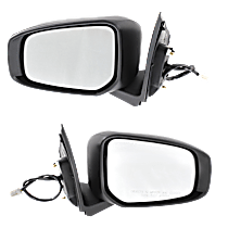 Driver and Passenger Side Mirrors, Power, Manual Folding, Non-Heated, Paintable, In-housing Signal Light, No Memory, No Puddle Light, No Auto-Dimming, No Blind Spot Feature
