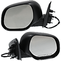 Driver and Passenger Side Mirror, Power Adjust, Non-Heated, Paintable, Manual Folding, No Signal Light, No Blind Spot Feature, No Memory, No Puddle Light, No Auto-Dimming