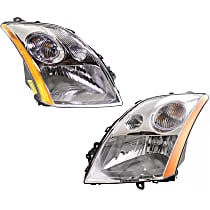 Driver and Passenger Side Halogen Headlight, With bulb(s), Sedan, OE Replacement, CAPA Certified