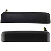 Front, Driver and Passenger Side Textured Black Exterior Door Handle, Without Key Hole