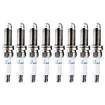 Spark Plug, Set of 8, 8 Cyl 5.0L, Iridium Long Life Series - 