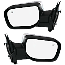 Driver and Passenger Side Mirror, Power Adjust, Heated, Manual Folding, Chrome, No Signal Light, No Memory, No Puddle Light, No Auto-Dimming, No Blind Spot Feature