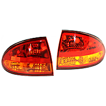 Driver and Passenger Side Tail Lights, Without bulb(s), Halogen