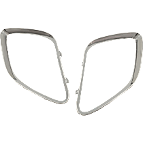 Driver and Passenger Side Grille Trim, Chrome, Fits on Main (Upper) Grille