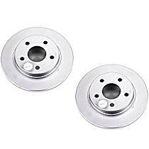 Rear Brake Disc, Plain Surface, Solid, 5 Lugs, 3.0L 6Cyl, Evolution Geomet Coated High Carbon