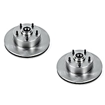SET-P15AR8200-2 Front Brake Disc, Plain Surface, Vented, 5 Lugs Autospecialty By Powerstop