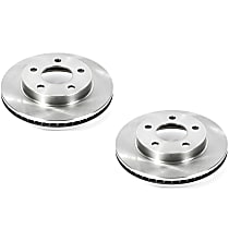 Front Brake Disc, Plain Surface, Vented, 5 Lugs, FWD, Autospecialty By Powerstop