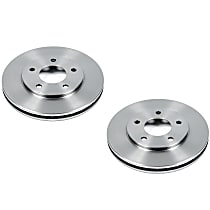 SET-P15AR8228-2 Front Brake Disc, Plain Surface, Vented, 5 Lugs Autospecialty By Powerstop