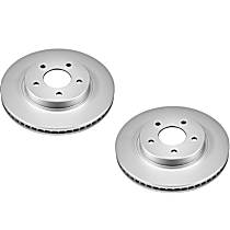 Brake Disc, Plain Surface, Vented, 5 Lugs, 3.0L 6Cyl, Evolution Geomet Coated High Carbon