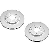 Brake Disc, Plain Surface, Vented, 5 Lugs, 2.0L 4Cyl, Evolution Geomet Coated High Carbon