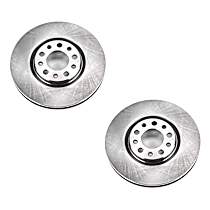 Front Brake Disc, Plain Surface, Vented, 5 Lugs, Latitude Lux, 2.4L 4Cyl, Autospecialty By Powerstop