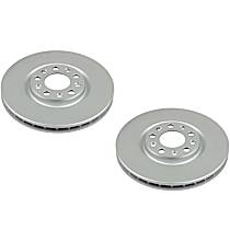 Front Brake Disc, Plain Surface, Vented, 5 Lugs, Latitude Lux, 2.4L 4Cyl, Evolution Geomet Coated High Carbon