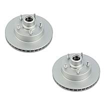 Front Brake Disc, Plain Surface, Vented, 5 Lugs, 297.18 mm, RWD, 4.9L 6Cyl, Evolution Geomet Coated High Carbon