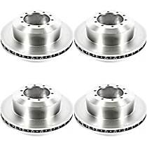 SET-P15AR8569-4 Front and Rear Brake Disc, Plain Surface, Vented, 10 Lugs,, Autospecialty By Powerstop