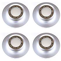 SET-P15AR8569EVC-4 Front and Rear Brake Disc, Plain Surface, Vented, 10 Lugs,, Evolution Geomet Coated High Carbon