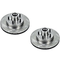 SET-P15AR8600-2 Front Brake Disc, Plain Surface, Vented, 5 Lugs Autospecialty By Powerstop