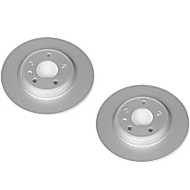 Rear Brake Disc, Plain Surface, Solid, 5 Lugs, Evolution Geomet Coated High Carbon
