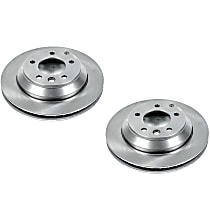 Rear Brake Disc, Plain Surface, Vented, 5 Lugs, AWD, Iron Disc, Autospecialty By Powerstop