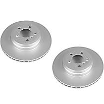 Brake Disc, Plain Surface, Vented, 5 Lugs, 3.0L 6Cyl, Evolution Geomet Coated High Carbon
