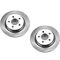 SET-P15EBR1066-2 Rear Brake Disc, Plain Surface, Vented, 5 Lugs Autospecialty By Powerstop