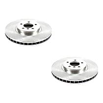 SET-P15EBR1218-2 Front Brake Disc, Plain Surface, Vented, Autospecialty By Powerstop