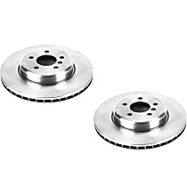SET-P15EBR1228-2 Front Brake Disc, Plain Surface, Vented, Autospecialty By Powerstop
