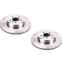 SET-P15EBR1416-2 Rear Brake Disc, Plain Surface, Vented, 5 Lugs,, Autospecialty By Powerstop