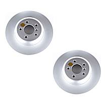SET-P15EBR1416EVC-2 Rear Brake Disc, Plain Surface, Vented, 5 Lugs,, Evolution Geomet Coated High Carbon
