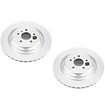 SET-P15EBR1600EVC-2 Rear Brake Disc, Plain Surface, Vented, 5 Lugs, 345.44 mm,, Evolution Geomet Coated High Carbon