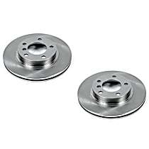 SET-P15EBR419-2 Front Brake Disc, Plain Surface, Vented, 5 Lugs, RWD, Autospecialty By Powerstop