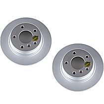 SET-P15EBR420EVC-2 Rear Brake Disc, Plain Surface, Solid, 5 Lugs,, Evolution Geomet Coated High Carbon
