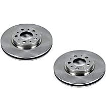 SET-P15EBR458-2 Front Brake Disc, Plain Surface, Vented, Autospecialty By Powerstop