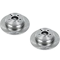 SET-P15EBR459-2 Rear Brake Disc, Plain Surface, Vented, 5 Lugs Autospecialty By Powerstop