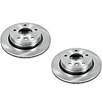 SET-P15EBR488-2 Rear Brake Disc, Plain Surface, Vented, 5 Lugs, RWD, Autospecialty By Powerstop