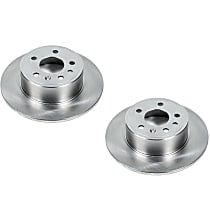 SET-P15EBR612-2 Rear Brake Disc, Plain Surface, Vented, 5 Lugs FWD Autospecialty By Powerstop