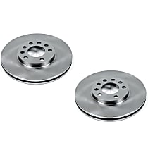 SET-P15EBR613-2 Front Brake Disc, Plain Surface, Vented, 5 Lugs Autospecialty By Powerstop
