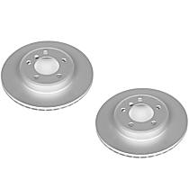 SET-P15EBR630EVC-2 Front Brake Disc, Plain Surface, Vented, 5 Lugs,, Evolution Geomet Coated High Carbon