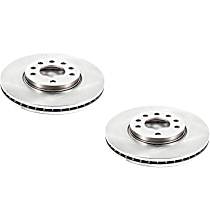 SET-P15EBR678-2 Front Brake Disc, Plain Surface, Vented, 5 Lugs,, Autospecialty By Powerstop