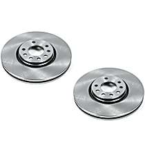 SET-P15EBR687-2 Front Brake Disc, Plain Surface, Vented, 5 Lugs,, Autospecialty By Powerstop