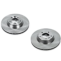 Front Brake Disc, Plain Surface, Vented, 5 Lugs, Autospecialty By Powerstop