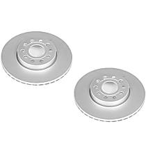 Front Brake Disc, Plain Surface, Vented, 5 Lugs, 288mm  Rotor, 1.8L 4Cyl, Evolution Geomet Coated High Carbon