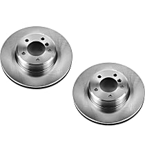 SET-P15EBR870-2 Front Brake Disc, Plain Surface, Vented, Autospecialty By Powerstop