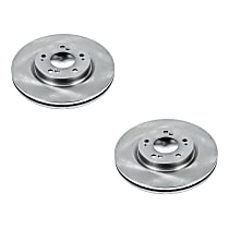 Front Brake Disc, Plain Surface, Vented, 5 Lugs, FWD, Autospecialty By Powerstop
