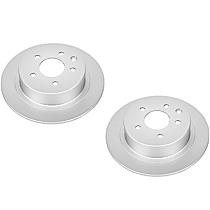Brake Disc, Plain Surface, Solid, 5 Lugs, 2.5L 4Cyl, Evolution Geomet Coated High Carbon