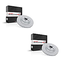 Front Brake Disc, Plain Surface, Vented, 6 Lugs, Evolution Geomet Coated High Carbon