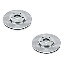 Front Brake Disc, Plain Surface, Vented, 5 Lugs,, Autospecialty By Powerstop